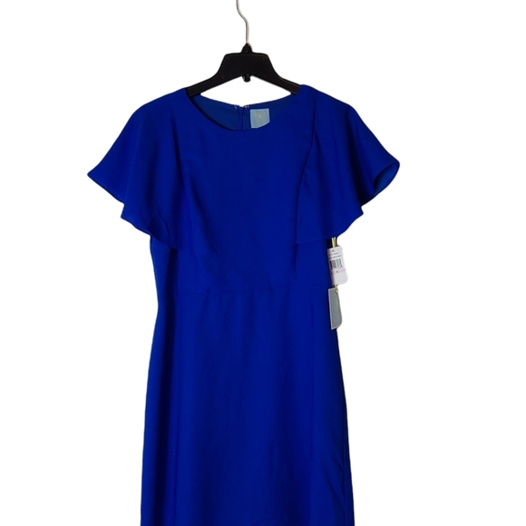 Cece Midi Blue Dress 6 NWT - Picture 5 of 8